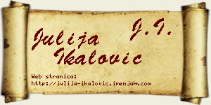 Julija Ikalović vizit kartica
